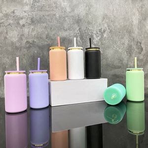 Metal Reusable Ready to Ship Gold Plated 16oz Stainless Steel Glass Can Tumbler with clear Plastic Straws - Product Image 2