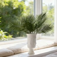 Feuilles de palmier artificielles de haute qualité, 3 pièces par ensemble, 75 cm, pour la décoration de la maison, du bureau, de l'hôtel, plantes en plastique