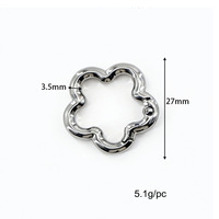 LFEDC Vente en gros de fermoirs à ressort rotatifs en alliage de zinc en forme de fleur de prunier pour sacs et accessoires de porte-clés
