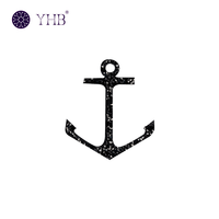 Nouveau motif de patch personnalisé avec strass en verre à transfert thermocollant pour la décoration de t-shirts