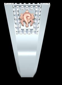 Moda 14Kt chapado en oro plata esterlina 925 clásico anillo Unisex Multi laboratorio cultivado diamantes estilo Hip Hop regalo perfecto aniversario - Product Image 5