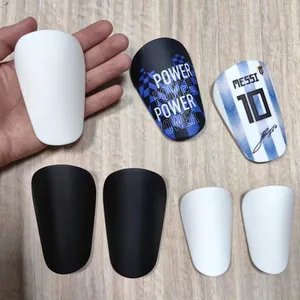 10*6cm Personalizado Pequeno Branco Sublimação Futebol Caneleiras Guardas Shinpads Futebol Pads Mini Shin Pad