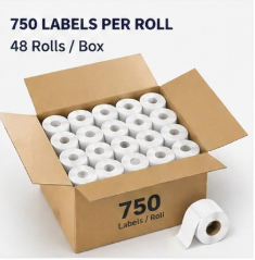 Blank 2x2 Inch Thermal Labels 750pcs Roll Black Back Waterproof 25mm Core Shipping <b>Stickers</b> - Product Image 6