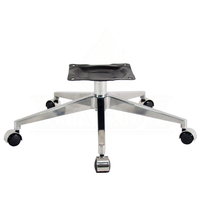 Pied de chaise pivotant en aluminium de 35 cm (5 pieds) avec roulettes et plaque en aluminium
