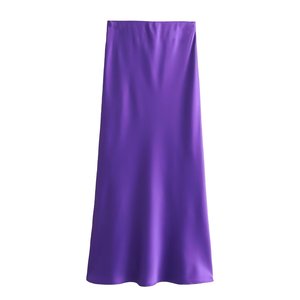 New <strong>Hot</strong> Women's Satin Texture High Waist Bustier Skirt - Product Image 6