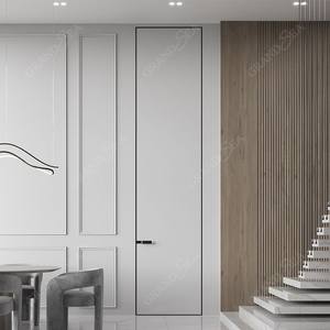 Portes à panneaux invisibles européennes sans cadre, système <span class=keywords><strong>de</strong></span> cadre <span class=keywords><strong>de</strong></span> <span class=keywords><strong>porte</strong></span> rapide en MDF, ensemble <span class=keywords><strong>de</strong></span> profilés en bois et aluminium pour intérieur, <span class=keywords><strong>porte</strong></span> rapide dissimulée - Product Image 3