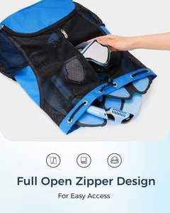 Sac à dos de sport pour homme, grande capacité, imperméable, avec filet, pour activités de plein air, fitness, natation, doublure en polyester, échantillon gratuit - Product Image 3