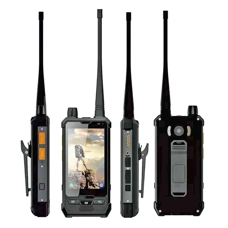 Doğrudan fabrika 8 çekirdekli 4 ''Android sağlam uydu telefonları GPS NFC cep telefonları DMR walkie-talkie ve PTT fonksiyonu akıllı telefonlar