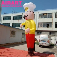 Danseur gonflable mignon de chef de décoration de la publicité, danseur gonflable bon marché de chef pour l'affichage