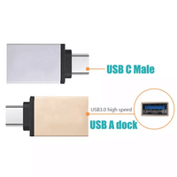 OTG 3.0 Adaptor USB C Ke USB A, Konverter Jantan USB C Ke USB A
