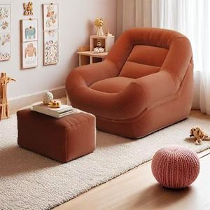 Sillón <span class=keywords><strong>Puff</strong></span> Estilo Francés, Sofá Individual para Dormitorio, Sala de Estar, Apartamento Pequeño, Tatami, Sofá de Descanso, Popular en Internet - Product Image 5
