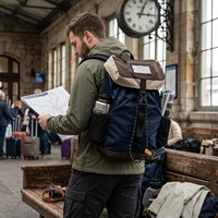 Sac à dos seau à cordon de serrage en nylon imperméable avec rabat, unisexe, pour activités de plein air et voyage quotidien, avec poches latérales en maille pour bouteille d'eau