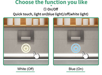 FICLUX OEM Interrupteur Tactile Intelligent à Clé Unique pour Lumière LED 12V 24V 5A 60W IP23 avec Capteur de Variation d'Intensité pour Miroir de Salle de Bain