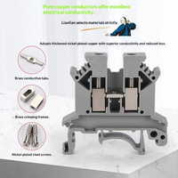 Bornier de raccordement sur rail DIN série UK, connexion universelle par vis, borniers modulaires UK2.5B UK3N UK5N UK6N UK10N UK16N PA66