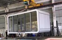 Maison conteneur préfabriquée résidentielle moderne de 20 pieds, modèle Apple Cabin, élégante, alimentée à l'énergie solaire, écologique, pour usage en supermarché ou comme salle de bain