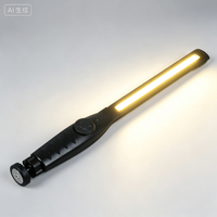 Lampe de travail rechargeable à LED COB avec crochet magnétique, lampe torche USB portable pour atelier et camping en plein air