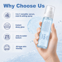 Private Label Organic Natural Deep Sea Water Jelly Spray Cooling Hydrating Refreshing HA PDRN Face Toner Mist