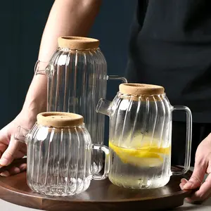 Glass Jug Water Cup Set Glass Water Pitcher Set Hot Sale Colorful Glass Dishwasher Safe Elegant Water Pots & Kettles All-season