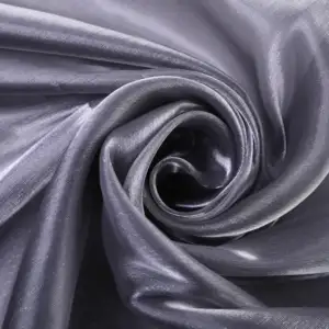 Wholesale High-End Simulated Silk Organza Tulle Fabric Metallic Organza Fabric Shimmer For Abaya Dresses