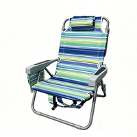 Chaise de plage pliable portable personnalisable pour les loisirs en plein air, design moderne avec sac à dos inclus