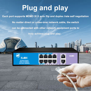 OEM ODM IEEE 802.<span class=keywords><strong>3</strong></span> commutateur <span class=keywords><strong>af</strong></span>/at POE 48V 100/1000Mbps commutateur réseau Ethernet RJ45 POE gigabit avec 8 ports - Product Image 4