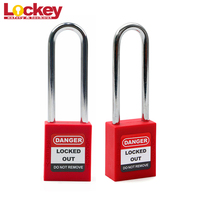 Cadenas de sécurité Lockey à longue chaîne de 76 mm, cadenas de sécurité Loto, cadenas de verrouillage