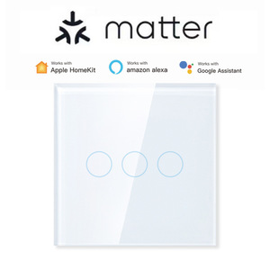 Interrupteur intelligent Wi-Fi compatible HomeKit, Alexa, Google, connexion directe via code QR, 110V max, interrupteur mural en verre, compatible UE/Royaume-Uni - Product Image 1