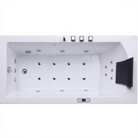 Baignoire rectangulaire autoportante moderne en acrylique pour hôtel, appartement, villa, salle de bain, usage intérieur/extérieur, fonction massage, haute qualité