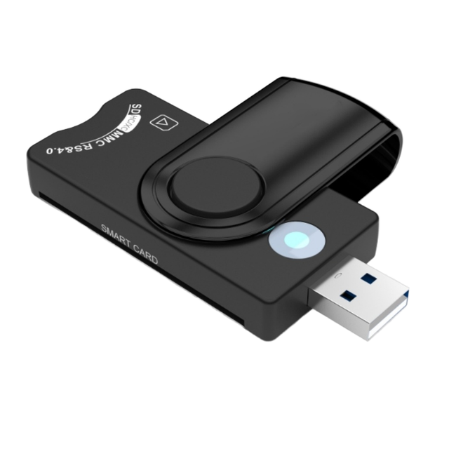 For Windows 7 8 10 Linux OS, USB SIM Smart Card Reader, for Bank Card IC / ID EMV SD TF MMC Card Reader USB-CCID ISO 7816
