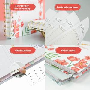 Wholesale/Customized Weekly Schedule Agenda English <b>Calendar</b> A5 Notepad Daily <b>Planner</b> Spiral Notebook Monthly <b>Planner</b> - Product Image 3