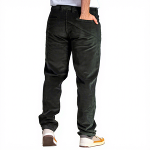 Pantalones de pana azul de peso medio para hombre, de pierna ancha, corte holgado, estilo casual, para trabajo, vintage, streetwear, planos, ODM - Product Image 3