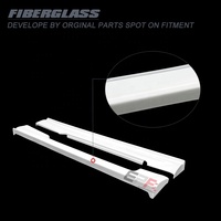 Faldones Laterales Blancos Modelo EPR B-R34-SS-URR para Nissan Skyline R34 GTT Sedán de 4 Puertas, Material FRP, Paquete Estándar