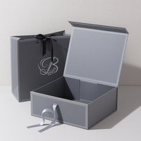 Échantillon Gratuit Portable OEM Boîte Cadeau Pliable en Carton Rectangulaire Personnalisée avec Ruban, Emballage Plat Magnétique