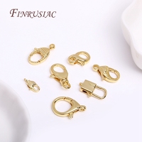 À la mode 7 Styles 18K Plaqué Or Homard Fermoir Crochets Connecteur Faire DIY Collier Bracelet Chaîne Bijoux Matériaux En Gros