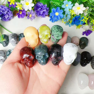 <span class=keywords><strong>Prix</strong></span> de gros – Crânes sculptés en cristal de quartz naturel mélangé de 30 mm pour la <span class=keywords><strong>d</strong></span>écoration et la lithothérapie - Product Image 2