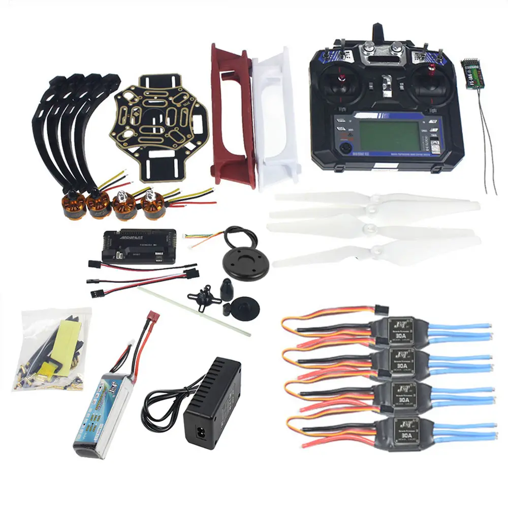 OEM/ODM Frame GPS APM2.8 Flight Control FS-i6 Transmitter 4-Axle Aircraft Kit Drone RC Full Kit Quadrocopter F450-V2