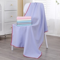 Serviette de bain et de plage d'été douce, absorbante, à séchage rapide, en polaire double face, pour sports de plein air, poncho cape, vente en gros