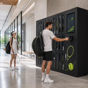 Station de location de raquettes, kiosque intelligent pour clubs de tennis, gymnases et centres sportifs, casier de location sportif intelligent. Jouer. Retourner. Gear R - Product Image 3