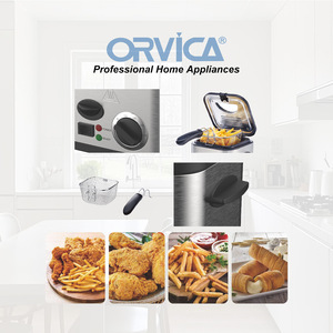 ORVICA Friteuse carrée grande capacité pour la maison, en acier inoxydable, pour frites et poulet frit, tout-en-un - Product Image 4