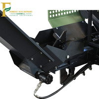 Processeur de bois de chauffage portable 15T Processeur de fendeuse de bûches hydraulique Processeur de bois mobile Machine avec élévateur de bûches à vendre