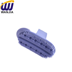 WAN JIA sikat perawatan kuda, sikat pijat lembut plastik untuk mencuci mandi, alat perawatan stabil - Product Image 1
