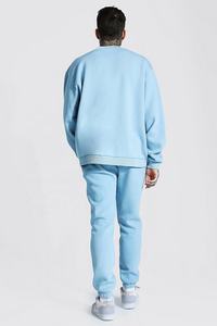 Costume de sport à col rond pour femme, survêtement jogging élégant, couleur personnalisable, col rond, surdimensionné, nouvelle collection - Product Image 2