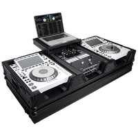 Activités de performance mallette de route de vol DJ portable pour Pioneer 2X CDJ-3000 CD et mixeur DJM-900NXS2 avec roues et étagère pour ordinateur portable