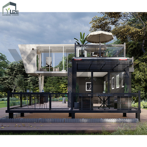 Tùy chỉnh bố trí và thiết kế hiện đại prefab nhà 2 câu chuyện <span class=keywords><strong>Modular</strong></span> <span class=keywords><strong>container</strong></span> nhà hàng xây dựng với nhà bếp - Product Image 1