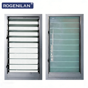 Fenêtres à persiennes en aluminium avec double vitrage trempé insonorisé, fabriquées sur mesure par ROGENILAN, avec moustiquaire - Product Image 3