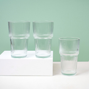 Rõ ràng cốc thủy tinh Nước trái cây sữa cốc cà phê nóng và lạnh tùy chỉnh cốc nước thủy tinh với rơm - Product Image 2