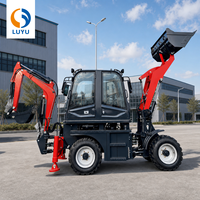 Mini Backhoe Loader LUYU CE EPA dengan Mesin Yunnei yang Tahan Lama untuk Penggunaan Konstruksi dan Pertanian