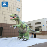 Tyrannosaurus Rex gonflable géant vert pour la décoration publicitaire sur le thème du Jurassic