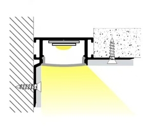 Profilé LED sans cadre SDW49X34.9 pour plaques <span class=keywords><strong>de</strong></span> plâtre avec diffuseur pour éclairage architectural et montage <span class=keywords><strong>plafond</strong></span>-étain - Product Image 5