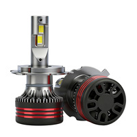 Ampoule de phare LED M8 Pro H4 Hi-Lo Beam H11 Super Lumineuse pour Voiture, Phare Avant Canbus 120W 12000LM 6000K IP68, Lampe de Rétrofit Automobile